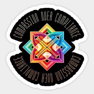 Compassion Over Compliance Autism Awareness Month Sticker